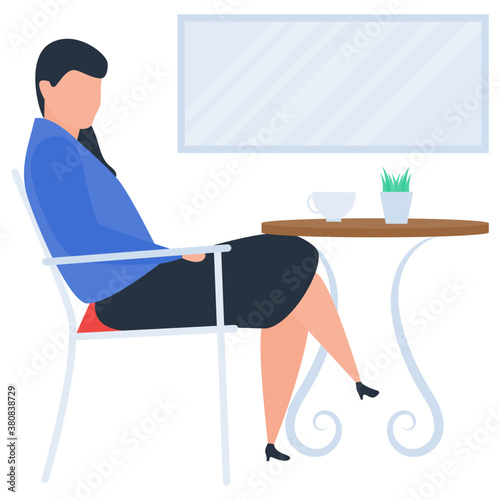 
Illustration of workplace isolated on white background 
