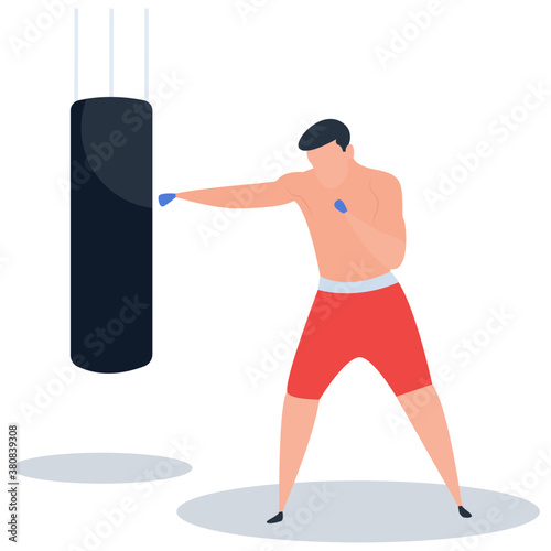 
Boxing  icon, isometric vector design.
