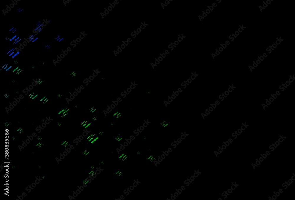 Dark Blue, Green vector pattern with narrow lines. Dark Blue, Green vector pattern with narrow lines.