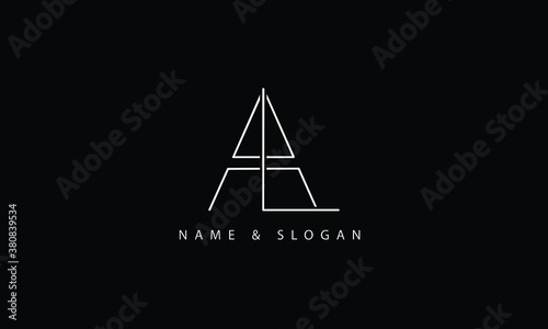 AL, LA, A, L abstract letters logo monogram