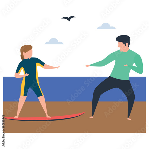  Water sports illustration vector 