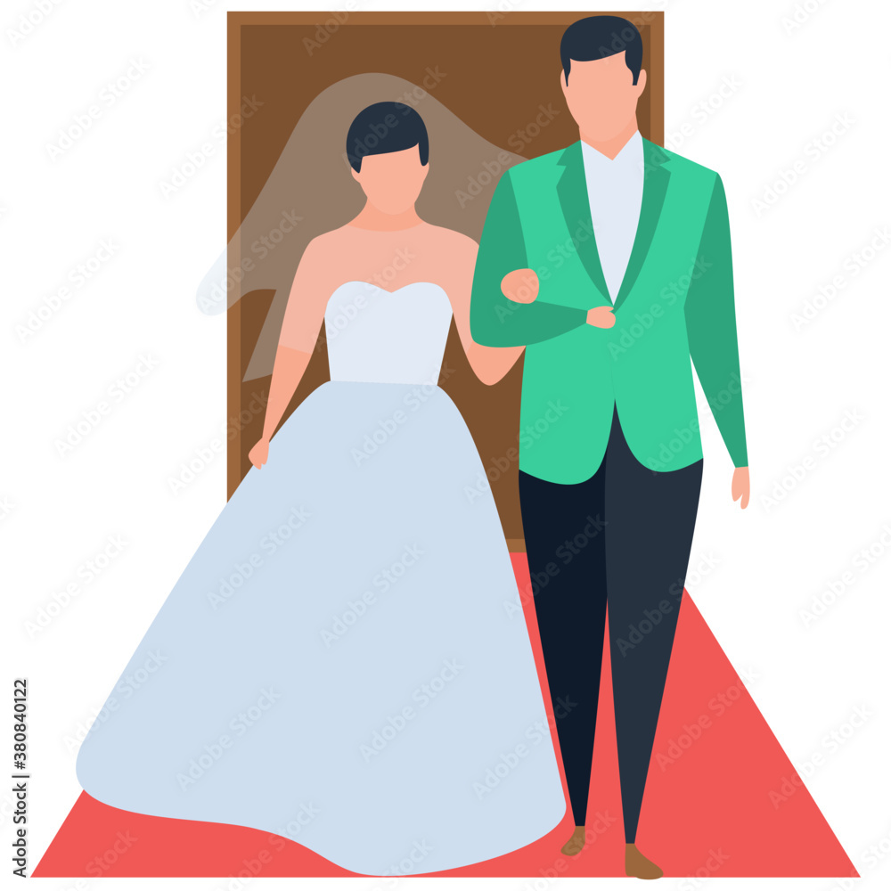 
Romantic couple in illustration vector  
