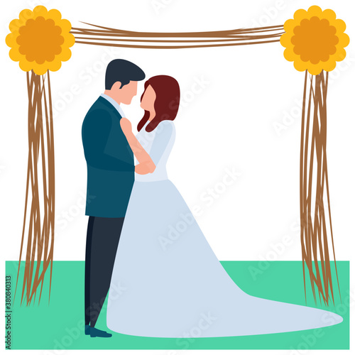 
Romantic couple in illustration vector  
