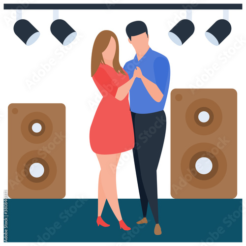 
couple enjoyment in illustration vector 
 photo