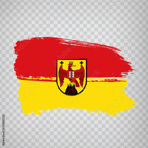 Flag of Burgenland brush strokes. Flag of Burgenland on transparent background for your web site design, app, UI. Austria. EPS10.