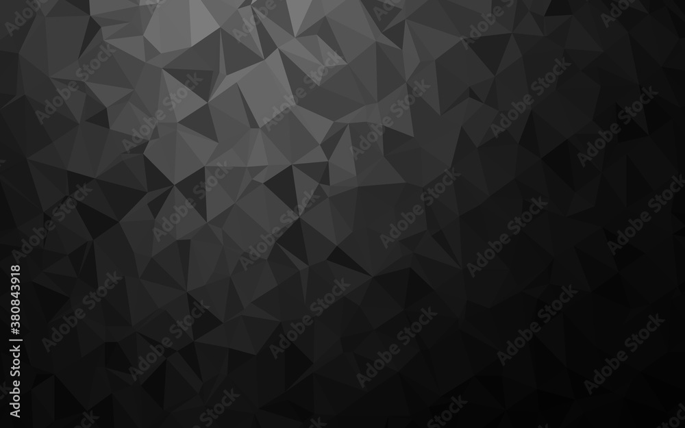 Fototapeta Dark Silver, Gray vector shining triangular template. Colorful illustration in abstract style with gradient. Triangular pattern for your business design.