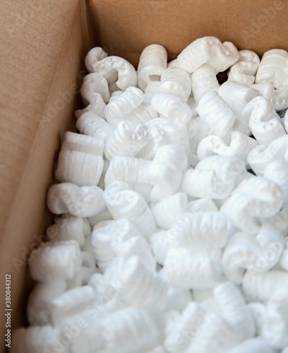 Box full of Styrofoam - harmful to the environment