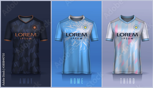 t-shirt sport design template, Soccer jersey mockup for football club. 