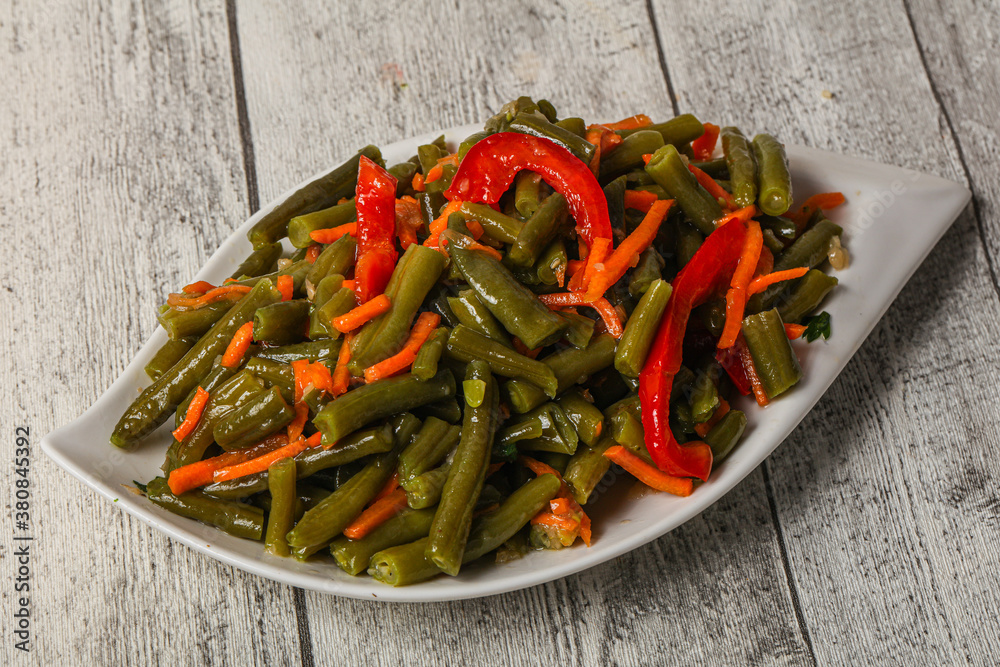 Pickled green bean with korean carrot Pickled green bean with korean carrot