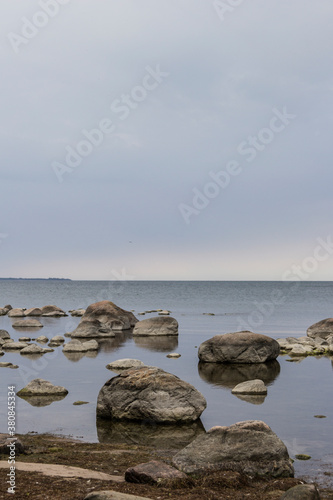 Rocks at the shore of the sea, Kaesmu Bay, Estonia photo