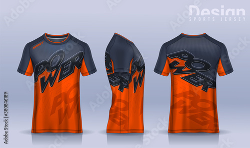 t-shirt sport design template, Soccer jersey mockup for football club. uniform front and back view.