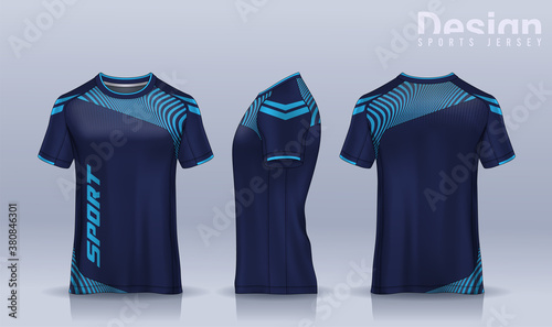 t-shirt sport design template, Soccer jersey mockup for football club. uniform front and back view.