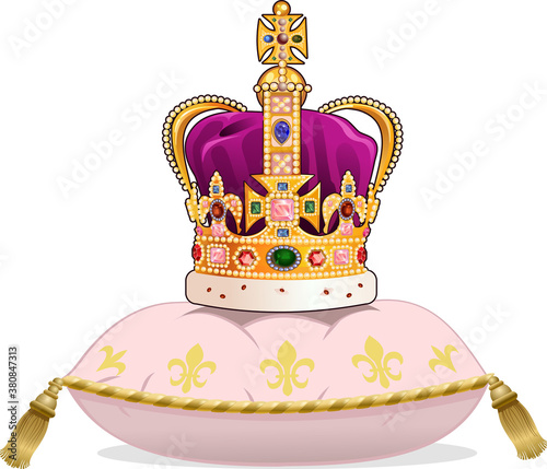 Royal Gold Crown on the pillow