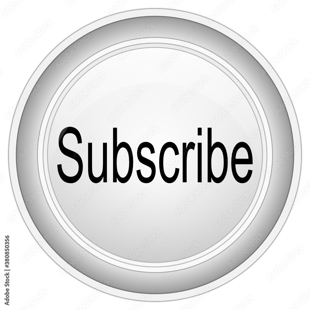 Subscribe Button on white background - illustration
