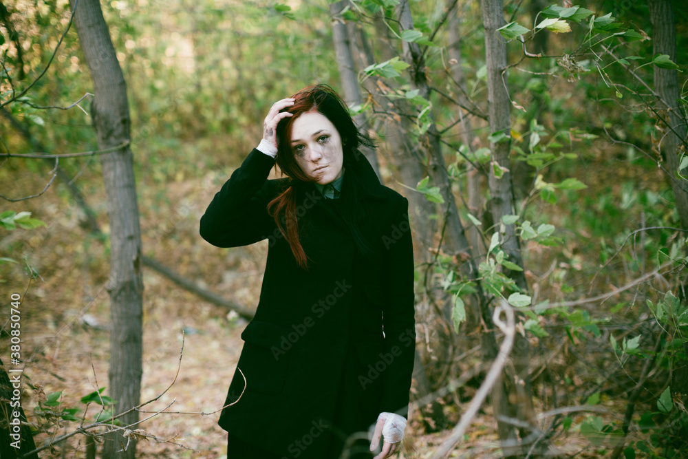 halloween portrait of young gothic woman halloween portrait of young gothic woman