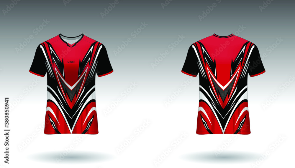 Sport design template  football jersey vector for football club. uniform front and back view