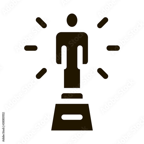 Statuette Human Talent Icon Vector . Contour Illustration
