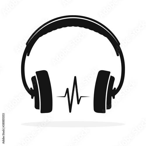 Headphones icon isolated. Vector illustration.