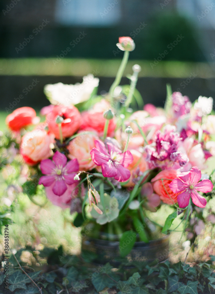 English Garden Floral Arrangement Stock Photo Adobe Stock