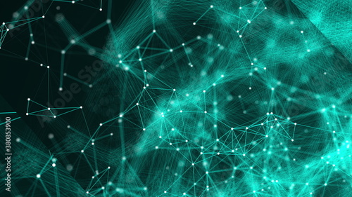 Abstract connection dots. Technology background. Network concept. 3d rendering