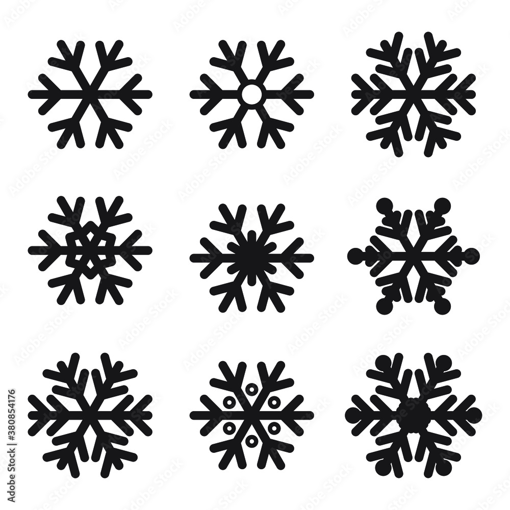Snowflakes vector set. Winter collection of eps symbols Cold weather snowfall signs Low temperature, frost, freeze vector illustration. Freezing technology. New Year, Christmas season. Flat web icons. Snowflakes vector set. Winter collection of eps symbols Cold weather snowfall signs Low temperature, frost, freeze vector illustration. Freezing technology. New Year, Christmas season. Flat web icons.
