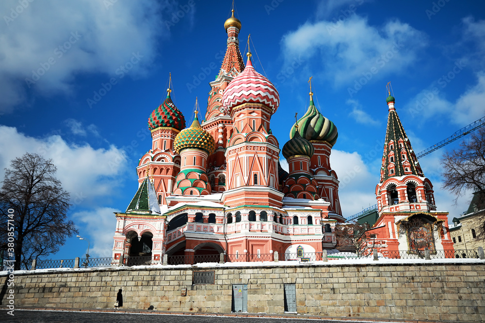 Winter landscape in the Russian capital Moscow