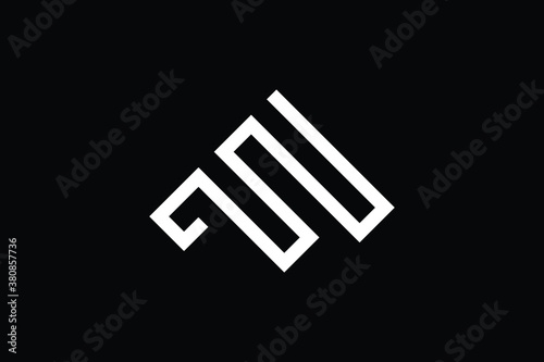 Minimal Innovative Initial MF logo and FM logo. Letter F M MF FM creative elegant Monogram. Premium Business logo icon. White color on black background