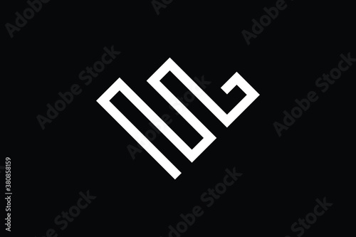 Minimal Innovative Initial WF logo and FW logo. Letter WF FW F W creative elegant Monogram. Premium Business logo icon. White color on black background