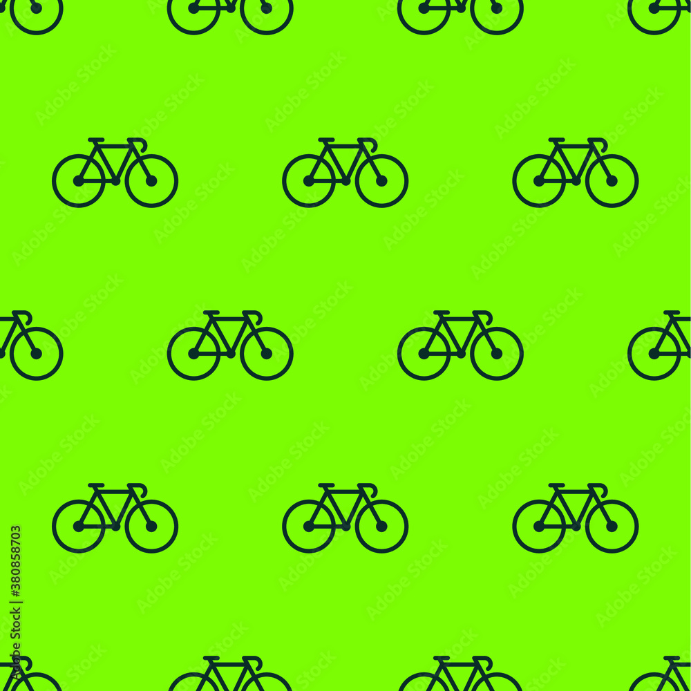 seamless pattern two color bicycle icon with green background seamless pattern two color bicycle icon with green background
