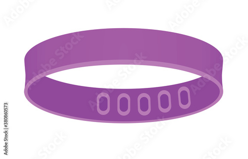 Purple bracelet blank. vector illustration