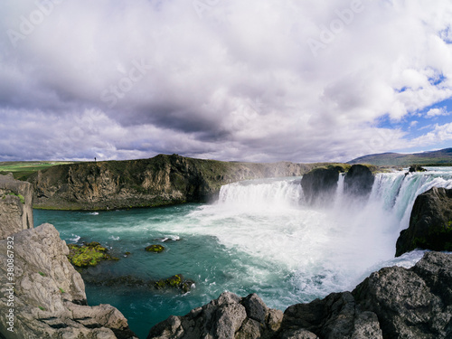 Godafoss waterfall in iceland photo