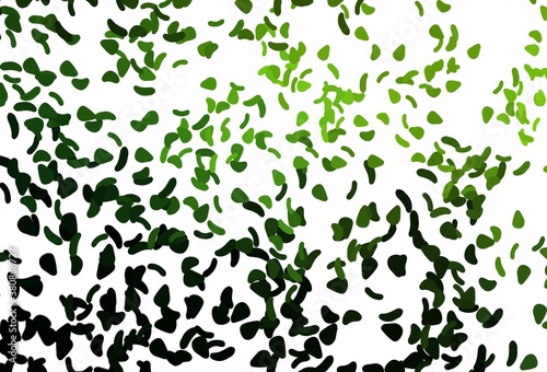 Light Green, Red vector pattern with chaotic shapes.