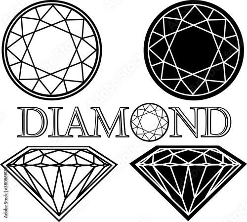 Diamond icon vector