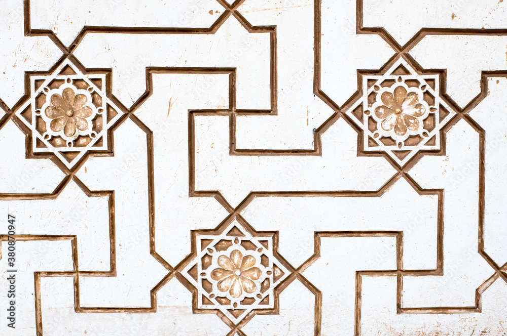 Detail of a wall with some arabs symbols in the Alhambra Detail of a wall with some arabs symbols in the Alhambra