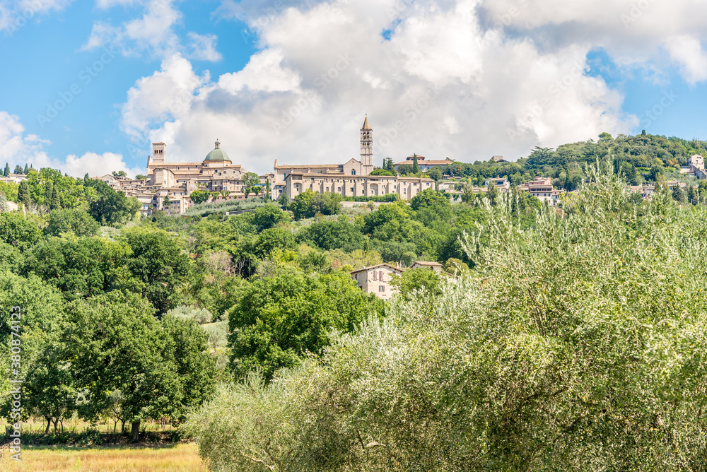 View at the Assisi town in Italy,Umbria