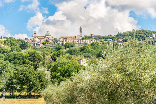 View at the Assisi town in Italy,Umbria
