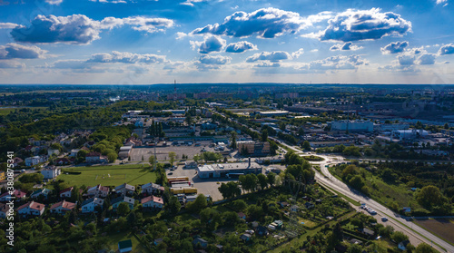 Widok na Wojewódzki Ośrodek Ruchu Drogowego WORD, panorama miasta Gorzów Wielkopolski