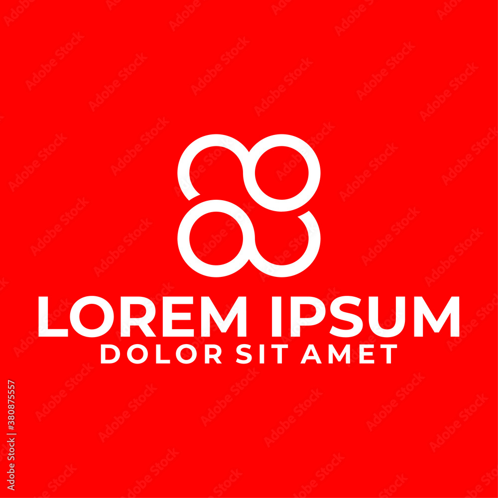 Initial letter a logo template with moba rounded line art symbol in flat design monogram illustration Initial letter a logo template with moba rounded line art symbol in flat design monogram illustration
