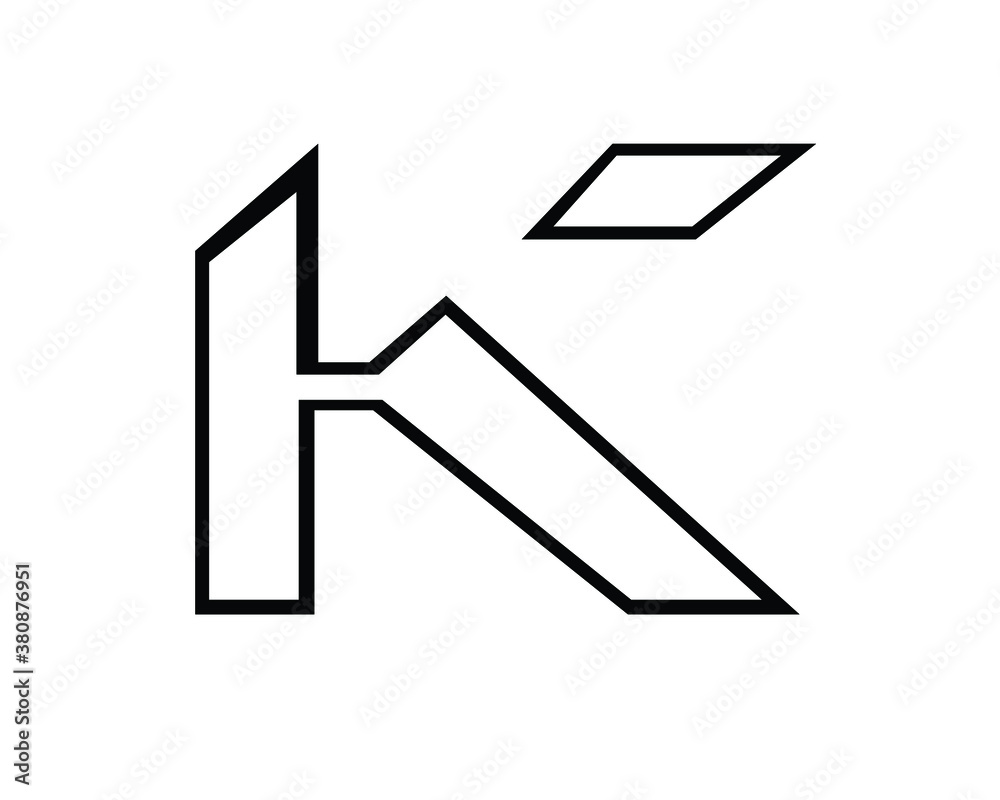 k initial logo letter designs