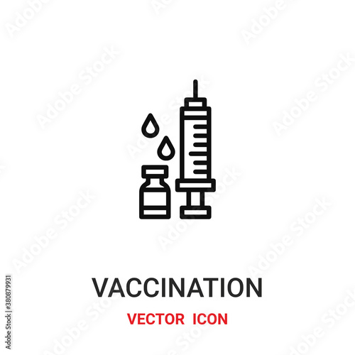 vaccination icon vector symbol. vaccination symbol icon vector for your design. Modern outline icon for your website and mobile app design.
