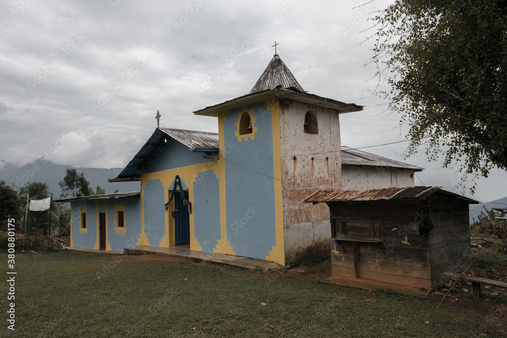 Old Church in Colonial Town Los Nevados in south American Andes. Venezuela Old Church in Colonial Town Los Nevados in south American Andes. Venezuela