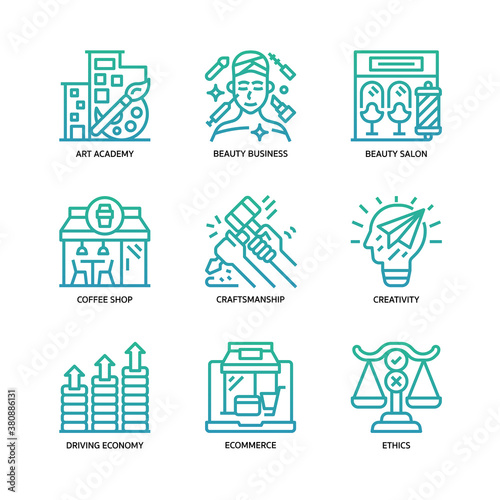 Small business icons set