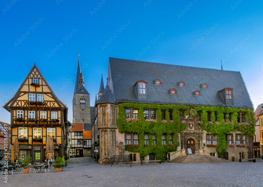 Old Town Hall at the historic City Quedlinburg, Germany