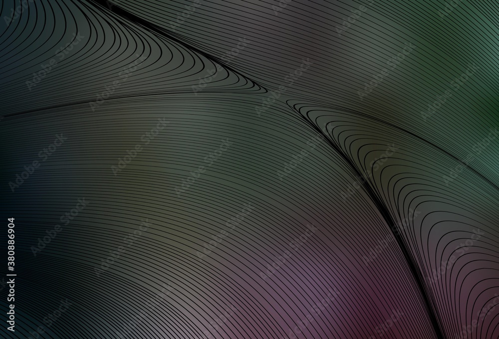 Dark Pink, Green vector background with bent lines. Dark Pink, Green vector background with bent lines.