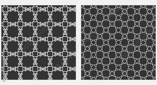 Monochrome background pattern, wallpaper texture. Black and white tones. Vector geometric patterns