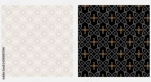 Two background patterns in Asian style. Vector graphics.