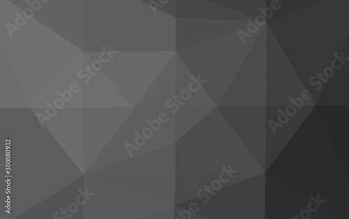 Light Silver, Gray vector abstract polygonal cover. Shining colored illustration in a Brand new style. Triangular pattern for your business design. © Dmitry