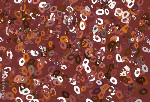 Light Orange vector pattern with spheres.