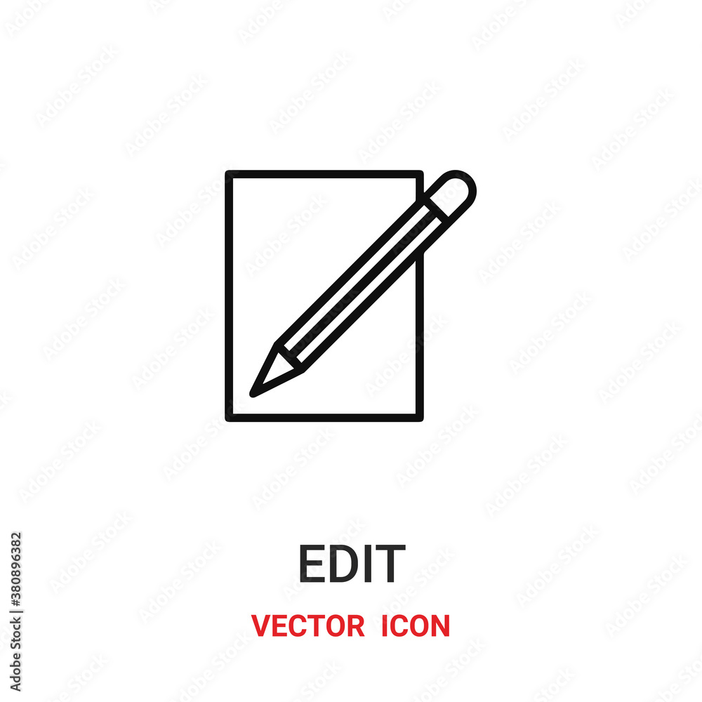 edit icon vector symbol. edit symbol icon vector for your design. Modern outline icon for your website and mobile app design. edit icon vector symbol. edit symbol icon vector for your design. Modern outline icon for your website and mobile app design.