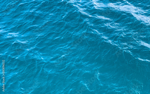Aquamarine blue water surface sea waves 